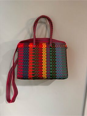 El Cholo’s Kid Colorful Woven Tote Bag - Pink & Multicolor